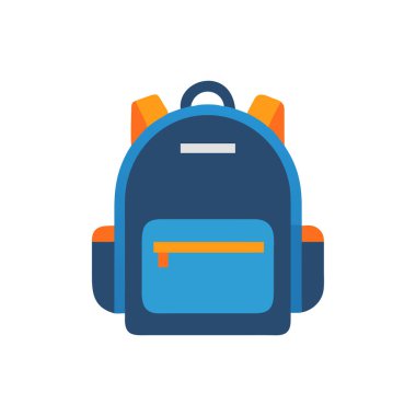 sırt çantası simgesi vektör illüstrasyonu