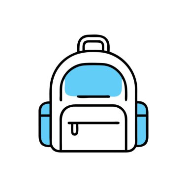 sırt çantası simgesi vektör illüstrasyonu