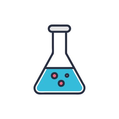 test tübü ve laboratuvar simgesi, satır biçimi
