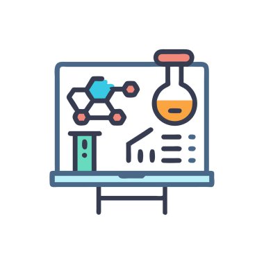 Bilim araştırmaları renk çizgisi simgesi. Araştırma araştırması. Beyaz arka planda izole edilmiş. Web sayfası, uygulama için vektör ana hatları kavramı.