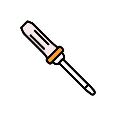 Kan testi ikonu. Ana hatlı kan testi vektör rengi düz izole