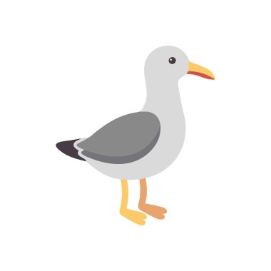 Martı simgesi, düz stil