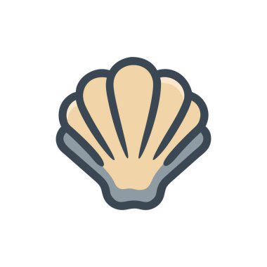 deniz kabuğu vektör düz tasarım simgesi