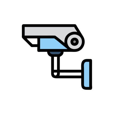 CCTV vektör düz renk simgesi