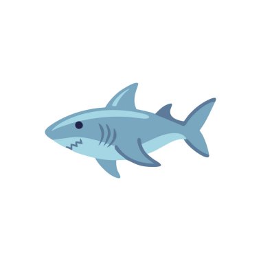 Köpekbalığı hayvan yassı simgesi