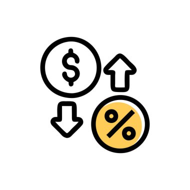 Dolar vektörü düz renk simgesi