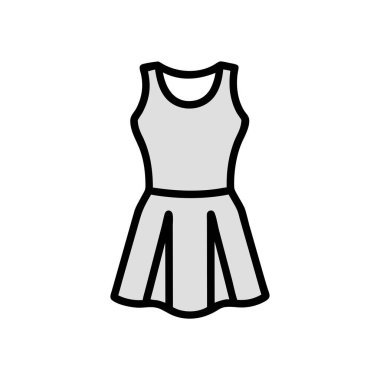 Elbise simge vektör web ve mobil uygulaması tasarımı, elbise logo kavramı için izole üzerinde beyaz arka plan