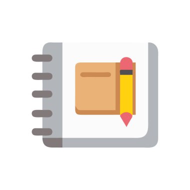 Cetvel vektör tasarımlı kalem ve kağıt