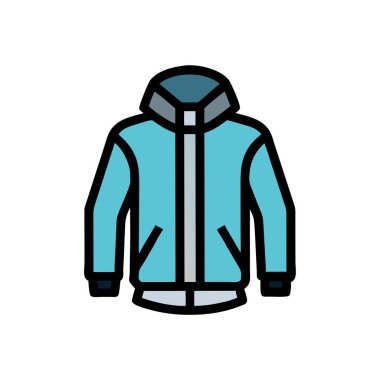 jacket filled blue vector icon desig