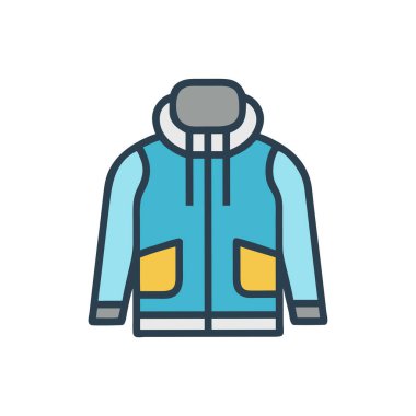 Ceket vektörü düz renk simgesi