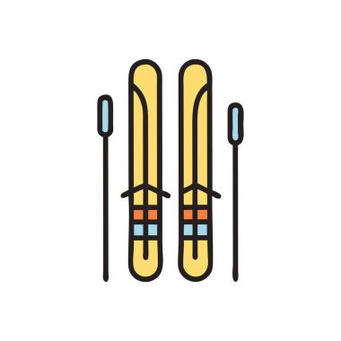 Beyaz arkaplan için iki renk vektör simgesi