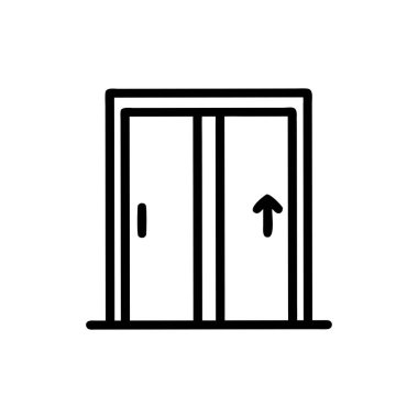 Kapı simgesi, vektör illüstrasyonu