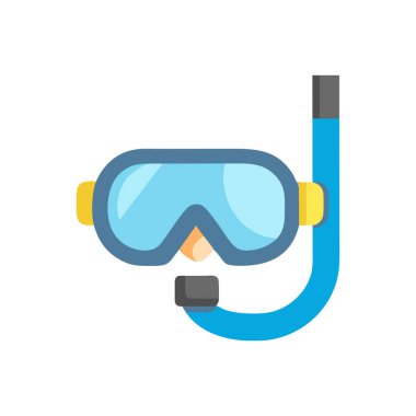 Şnorkel ve şnorkel izole vektör simgesi kolayca değiştirilebilir ve düzenlenebilir