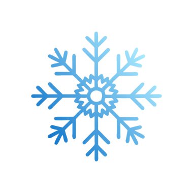 Beyaz arkaplanda kar tanesi simgesi