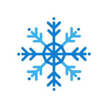 Beyaz arkaplanda kar tanesi simgesi. Vektör illüstrasyonu.