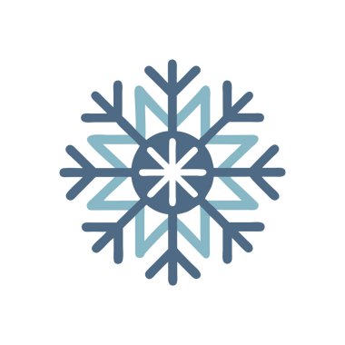 Kar Tanesi vektör simgesi, Noel, yeni yıl, düz tasarım