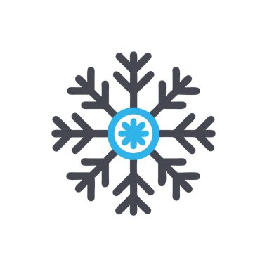 Beyaz arkaplanda kar tanesi simgesi