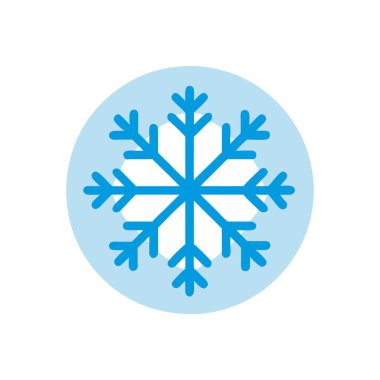 Beyaz arkaplanda kar tanesi simgesi