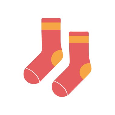 Modern çorap simgesinin beyaz üzerine izole edilmiş vektör çizimi