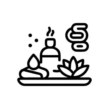 spa ve sağlık simgesi ana hat biçiminde