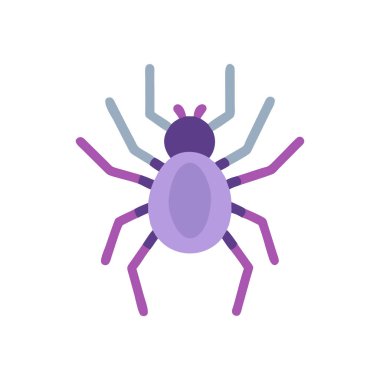 Örümcek yassı vektör simgesi kolayca değiştirilebilir ya da düzenlenebilir