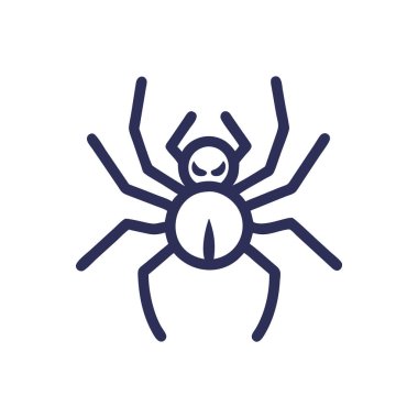 Beyaz arka plan üzerinde örümcek şeffaf işareti izole örümcek simge vektör