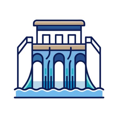 Köprü simgesinin vektör illüstrasyonu