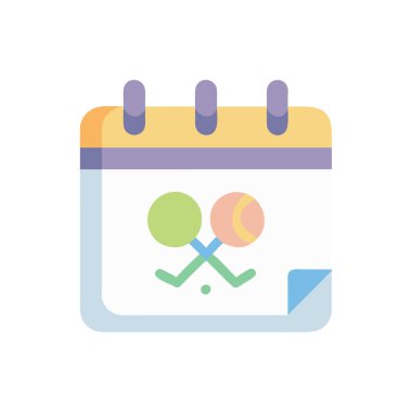 Buz ve top vektörü simgesine sahip takvim