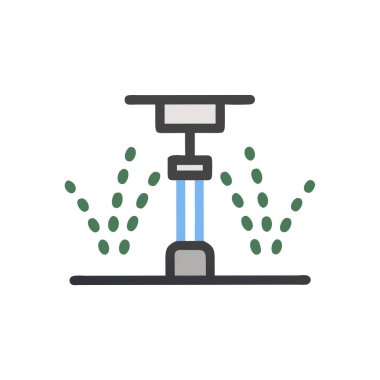 su musluğu renk simgesi, vektör illüstrasyonu