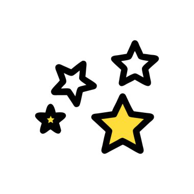 Yıldız simgesi vektörü. düz çizgi vektör simgesi