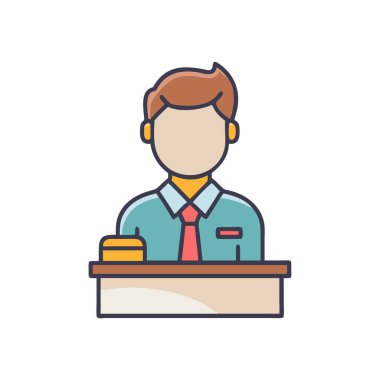 iş vektörü düz renk simgesi