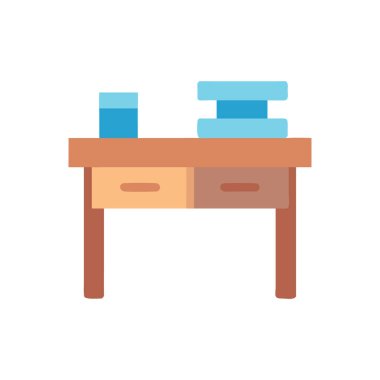 tablo ve sandalye vektör illüstrasyonu