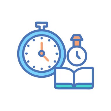 Zaman yönetimi simgesinin vektör illüstrasyonu