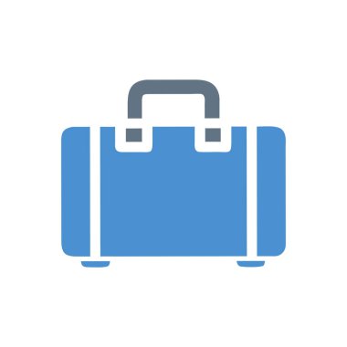 Beyaz arkaplanda evrak çantası simgesi