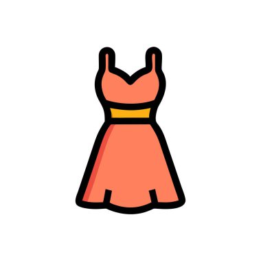 Kadın giysi simgesinin vektör illüstrasyonu