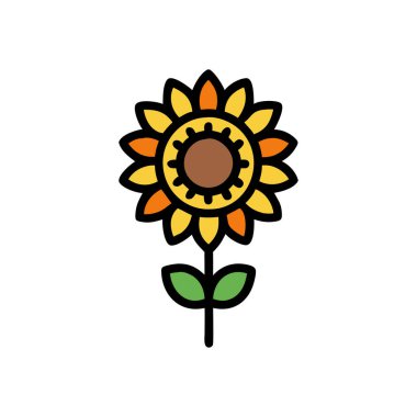 renk çiçek doğa vektörü illüstrasyon simgesi