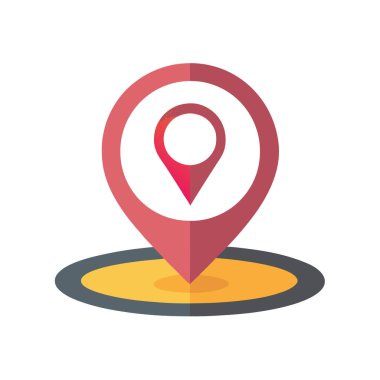 beyaz arkaplanda konum simgesi olan pin konumu