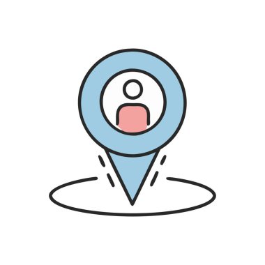 harita pin simgesi vektör illüstrasyon tasarımı