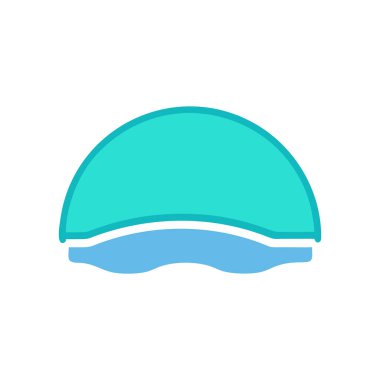 Şapka ve eşarp işaretinin vektör çizimi. Web için şapka ve aksesuar koleksiyonu.