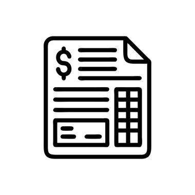 Hesap makinesi vektörü ince çizgi simgesi