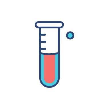Web için test tübü simge vektör çizim logo şablonu