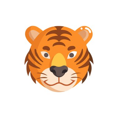 Beyaz arka plan üzerinde izole vektör karikatür kaplan