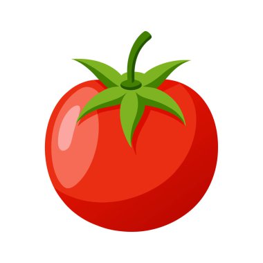 Domates ikonu. Domatesin vektör illüstrasyonu