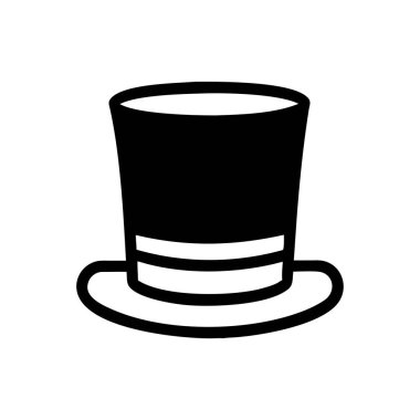 Siyah şapka beyaz arkaplanda izole edilmiş.