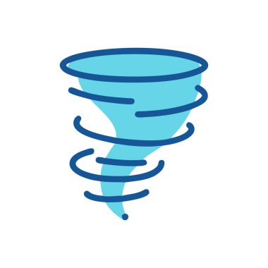 Kasırga simge vektör işareti ve beyaz arka plan üzerinde Tornado logo kavramı izole sembolü