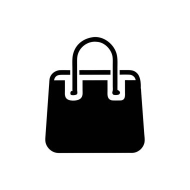 Alışveriş poşeti ikon vektörü. Dizaynınız ve ağınız için düz simge