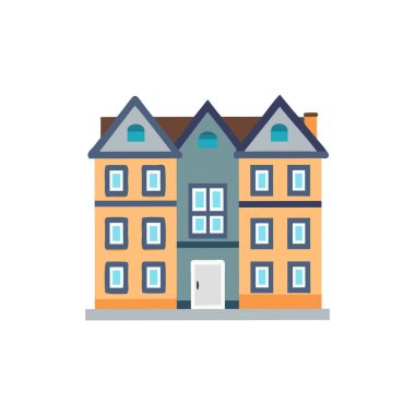 ev binası ikon vektör illüstrasyon tasarımı