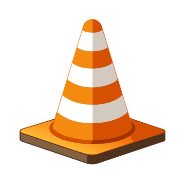 Trafik konisi simgesi çizgi filmi.