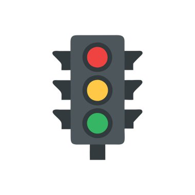Trafik ışığı simgesi vektör illüstrasyonu