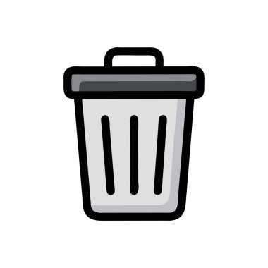 Çöp kutusu doldurulmuş vektör simgesi tasarımı